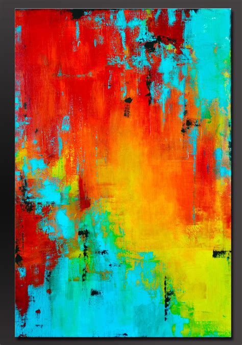 Prism 36 X 24 Abstract Acrylic Painting Contemporary Wall Art