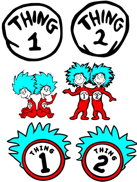 Image result for thing 1 and thing 2 svg | Thing 1 and thing 2 svg 