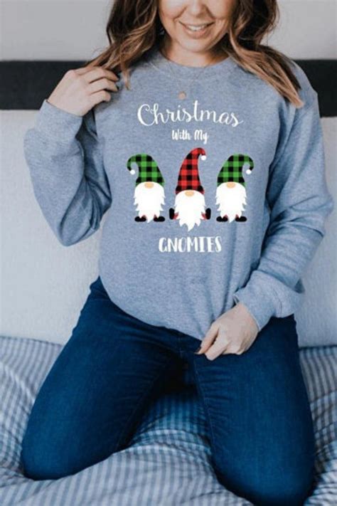 Gnome Christmas Shirt For Women Xmas Sweater Gnome And Etsy