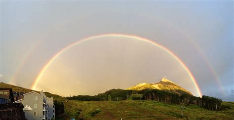 Stunning Double Rainbow This Evening In Crested Butte