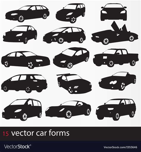 Cars Silhouette Royalty Free Vector Image Vectorstock