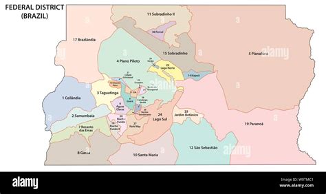 Mapa De Vectores Política Y Administrativa Del Distrito Capital