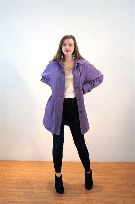 80s purple london fog coat m vintage lavender blanket lined etsy