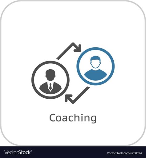Coaching Icon Business Concept Flat Design Vector Image