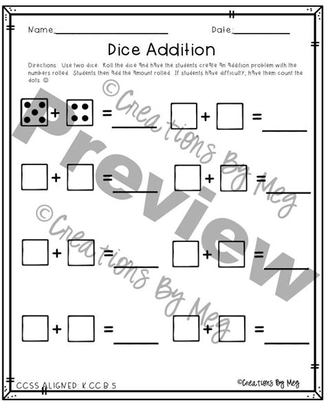 Dice Addition For Primary Grades Primary Grades Additions Teacher Store