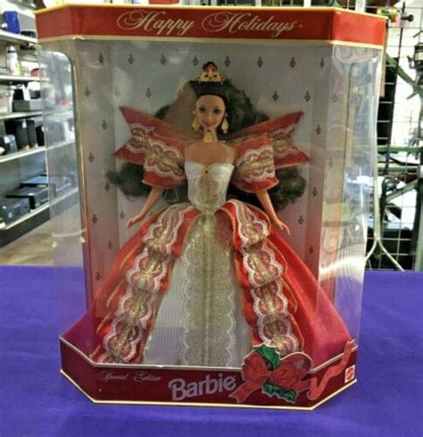 1997 Happy Holidays 10th Anniversary Brunette Barbie Doll 17832 97013725716 Ebay
