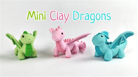 Easy Mini Clay Dragons Polymer Clay Tutorial Youtube