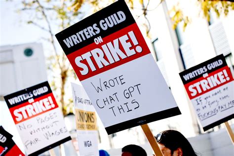 Writers Strike Check Out Clever Signs From Picket Lines Los Angeles