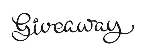 Giveaway text on white background. Calligraphy lettering Vector ...