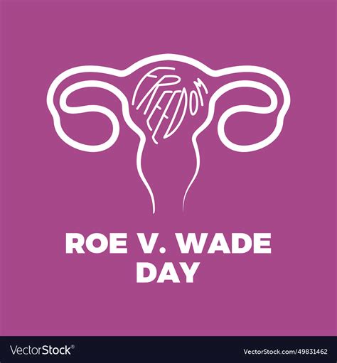 Roe V Wade Day Poster Royalty Free Vector Image