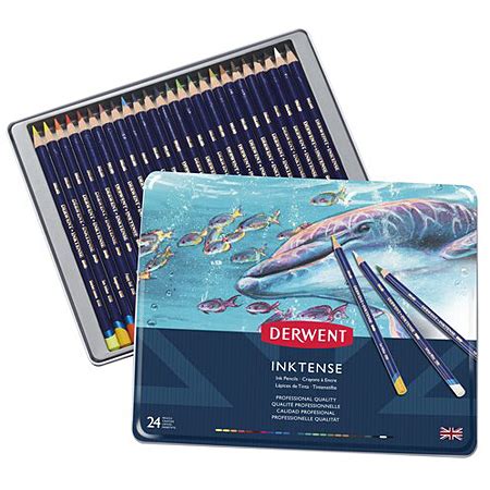 Derwent Inktense Tin Assorted Water Soluble Colour Pencils