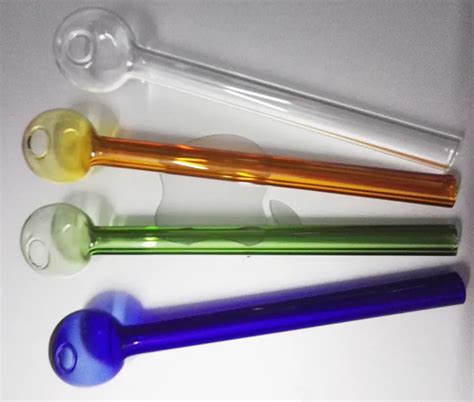 Borosilicate Glass Oil Burner 12cm Colored Glass Pipe 2mm Thick Borosilicate Glass Pipes Oils