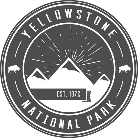 Yellowstone National Park Logo Sticker By Nationalparks Teton