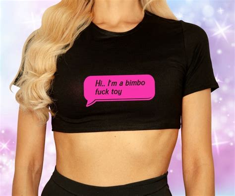 Bimbo Crop Top Slut Ddlg Clothing Bdsm Bimbo Bimbo Etsy