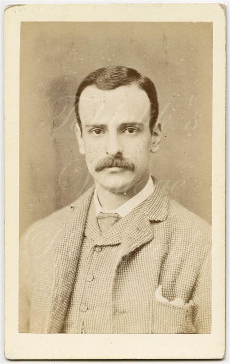 Victorian Young Man Moustache Vignette Portrait Cdv Photo Etsy Men