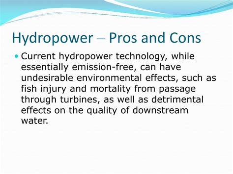 Pros And Cons Of Hydroelectric Hydropower
