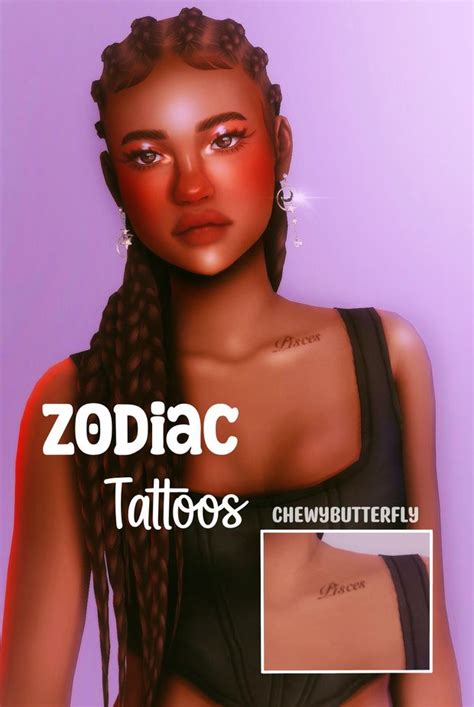 Chewybutterfly Patreon Sims Hair Free Sims 4 Sims 4 Tattoos