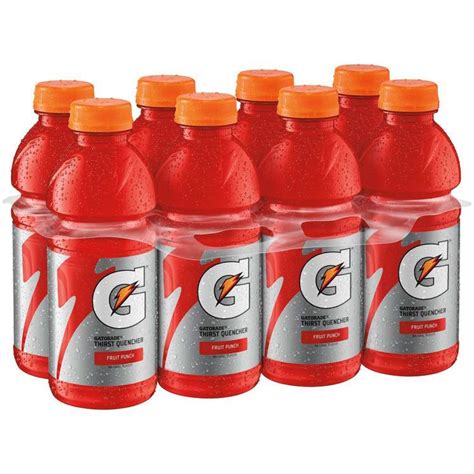 Gatorade Thirst Quencher 20 Oz Fruit Punch Sports Drink 8 Pk By