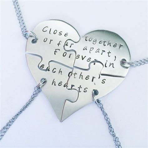 Hand Stamped Friendship Puzzle Necklaces Shaped By Inspiredbybronx