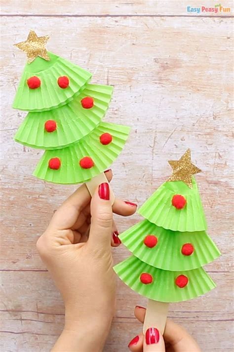 Cupcake Liners Christmas Tree Craft Christmas Ornament Crafts