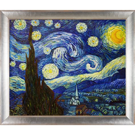 La Pastiche Vincent Van Gogh 'Starry Night' Hand Painted Oil ...