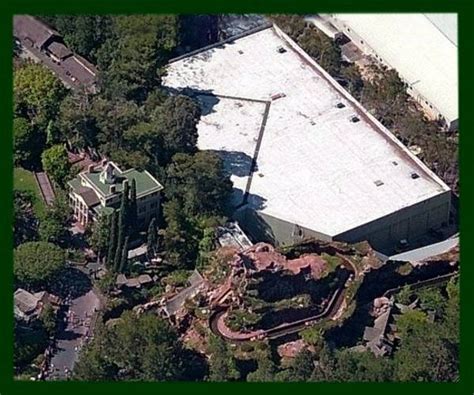 Aerial View Of Disneylands Haunted Mansion Facade And Ride Building
