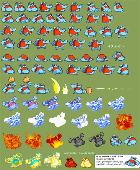 The Spriters Resource Full Sheet View Kirby Squeak Squad Kirby