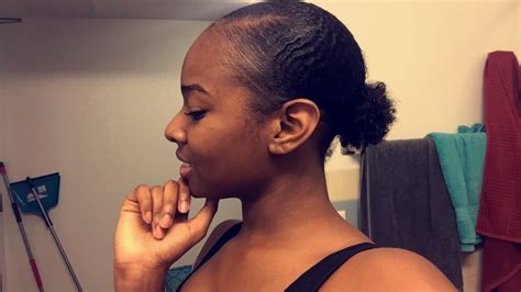 Low Ponytail On Short Natural Hair Youtube