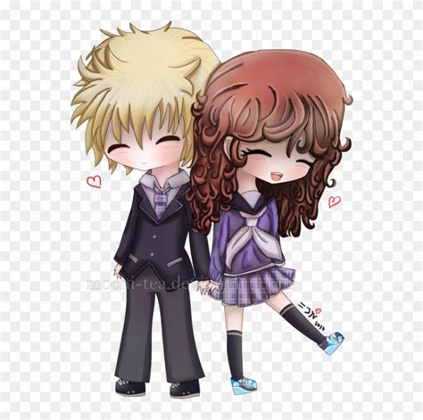 Anime Chibi Couple Hugging Cute Chibi Couple Hd Png Download