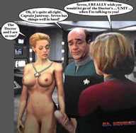 Post Emergency Medical Hologram Fakes Jeri Ryan Kate Mulgrew