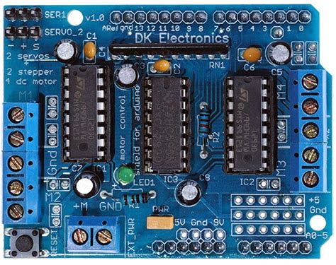 Control Several Motors With Motor Shield V1 And Arduino • Aranacorp