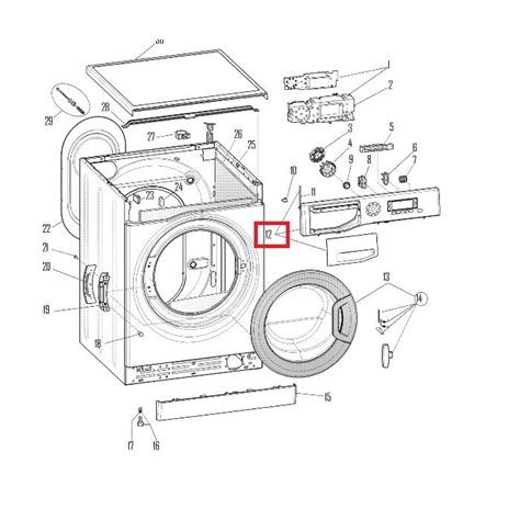 hotpoint washing machine parts diagram