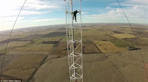 Adventurer Climbs 1500feet To The Top Of The Worlds Tallest Tv Tower