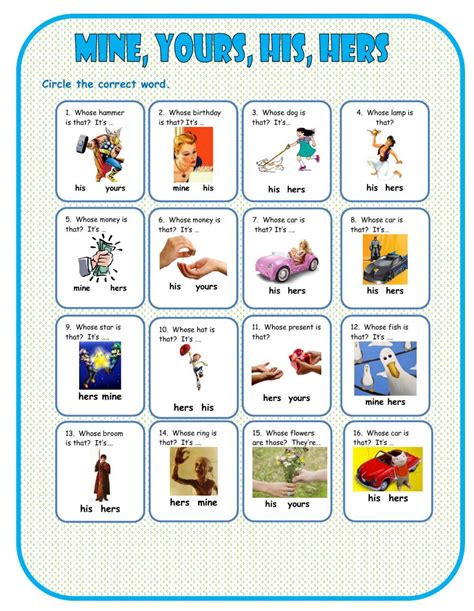 Possessive Pronouns Online Worksheet For A You Can Do The Exercises