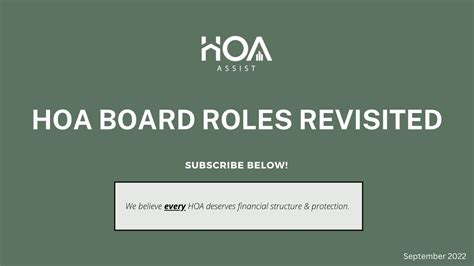 Hoa Board Roles Revisited President Vice President Secretary Treasurer Member At Large