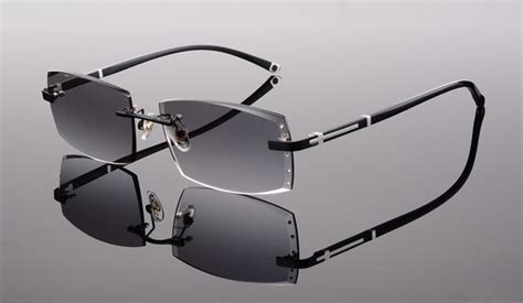 alloy eyeglasses man rimless prescription reading myopia sunglasses glasses with color tinted
