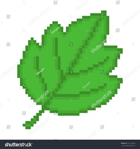 Illustration Pixel Leaf 147333359 Shutterstock