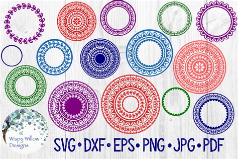 Download 15 Mandala Bundle, Name, Monogram, Frame, Border, Circle ...