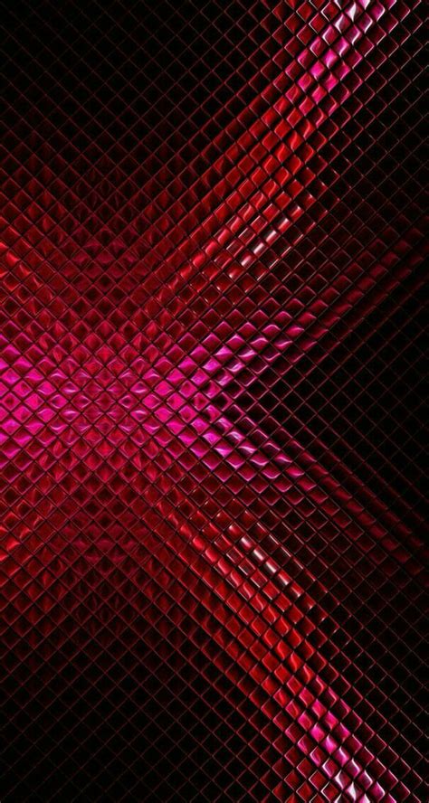 An Abstract Red Background With Lines And Squares In The Shape Of A