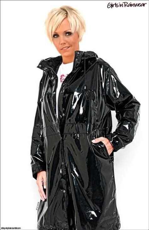 Vinyl Rain Black Raincoat Raincoat Rainwear Fashion