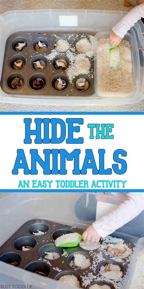 Easter is upon us and i am so excited! Hide the Animals Sensory Bin | Indoor activities for ...