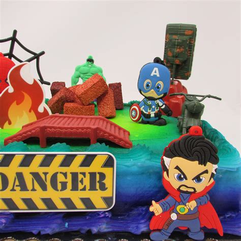 Buy Avengers Deluxe Super Hero Birthday Cake Topper Set Featuring
