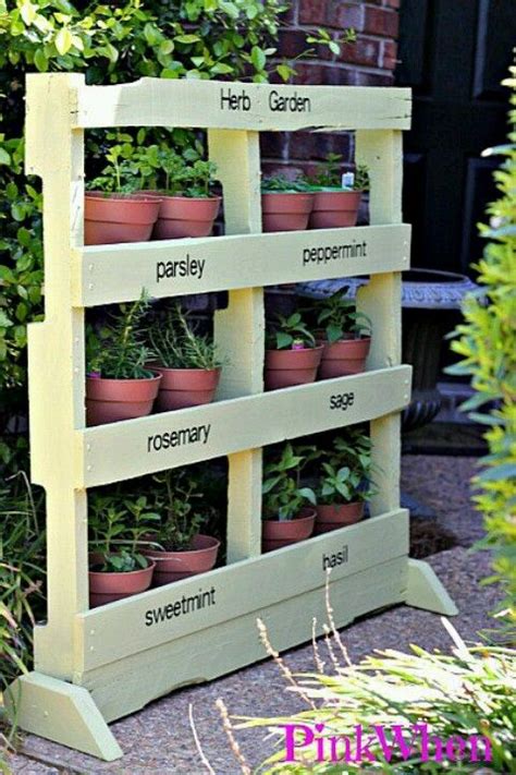 Pallet Herb Garden This Could Fit On An Apartment Balcony Herb