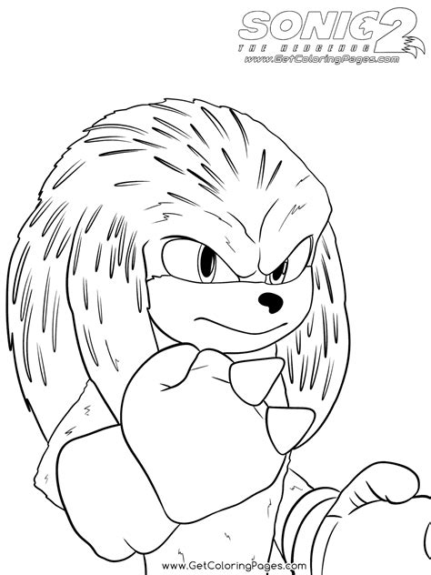 Sonic Knuckles From Sonic The Hedgehog Coloring Page Free Printable