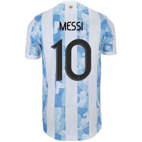 2021 Adidas Lionel Messi Argentina Home Authentic Jersey Soccerpro