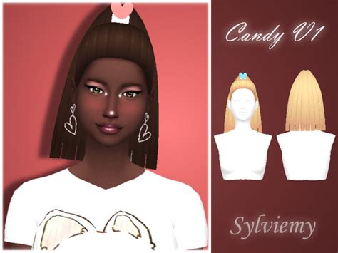 The Sims Resource Candy Hairstyle Set