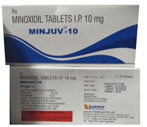 Minjuv 10 10mg Minoxidil Tablets Ip At Rs 250tablet In Nagpur Id