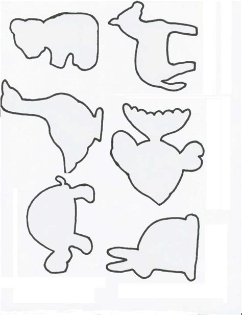 Outline Shapes Of Animals Coloring Easy For Kids
