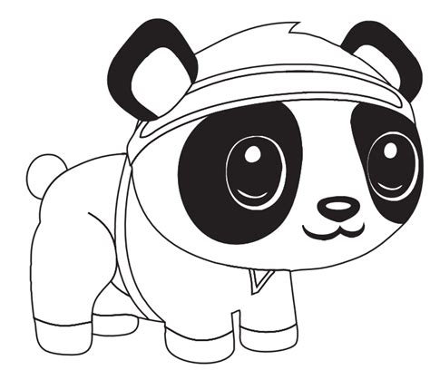 Cartoon Panda Coloring Page Free Printable Coloring