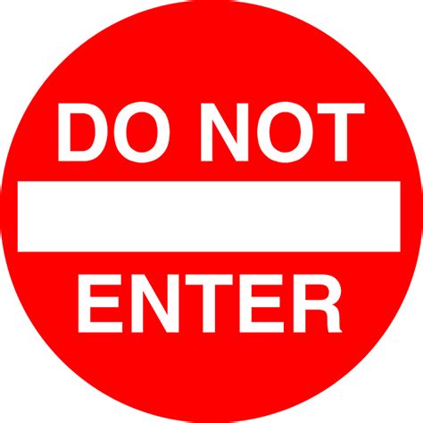 Do Not Enter Driving Icon · Free Vector Graphic On Pixabay